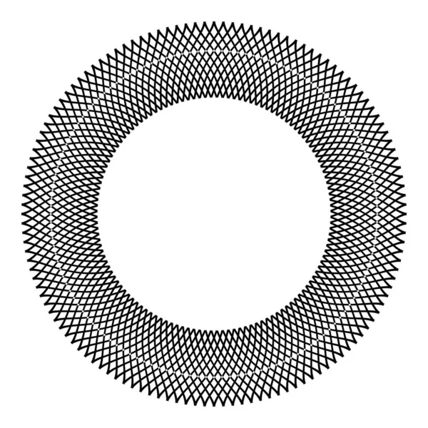 フレームのための抽象装飾的な幾何学的サークルパターン ベクトルアート — ストックベクタ