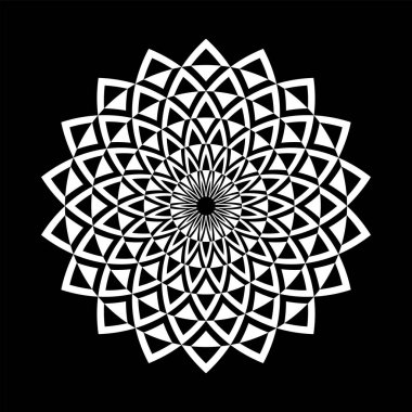 Soyut dekoratif geometrik daire deseni. Vektör sanatı.