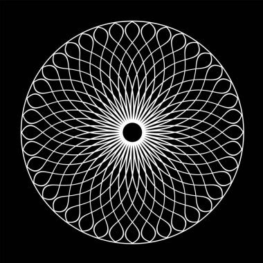 Soyut dekoratif geometrik daire deseni. Vektör sanatı.