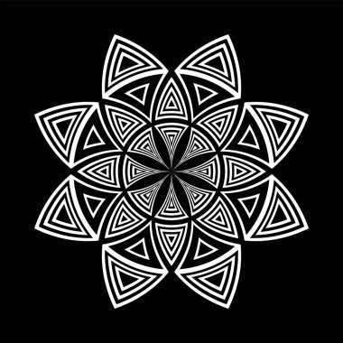 Soyut dekoratif geometrik daire deseni. Vektör sanatı.