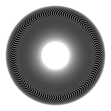 Soyut geometrik daire tasarım elementi. Vektör sanatı.