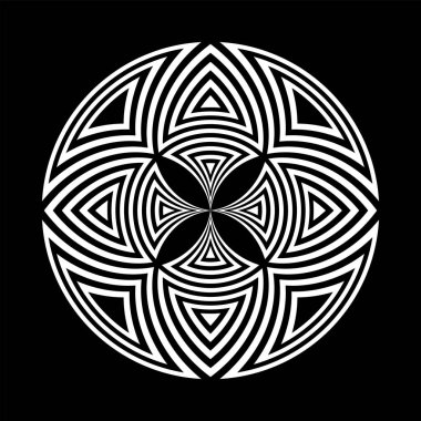 Soyut geometrik daire tasarım elementi. Vektör sanatı.