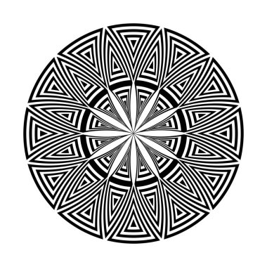 Soyut dekoratif geometrik daire deseni. Vektör sanatı.