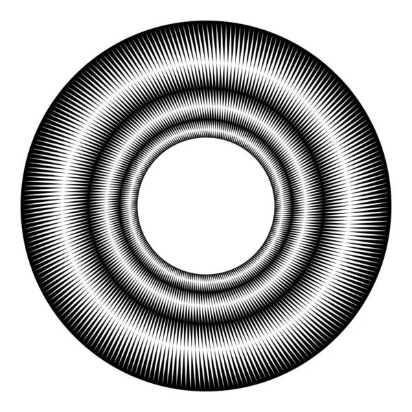 Abstract Circle Design Element Illusion Vector Art — Stock Vector