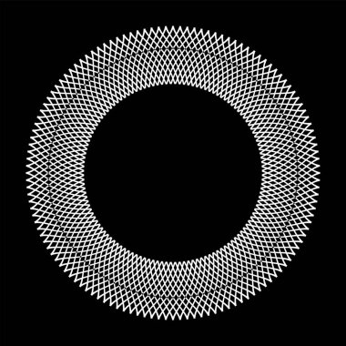 Çerçeve için soyut dekoratif geometrik çember deseni. Vektör sanatı.