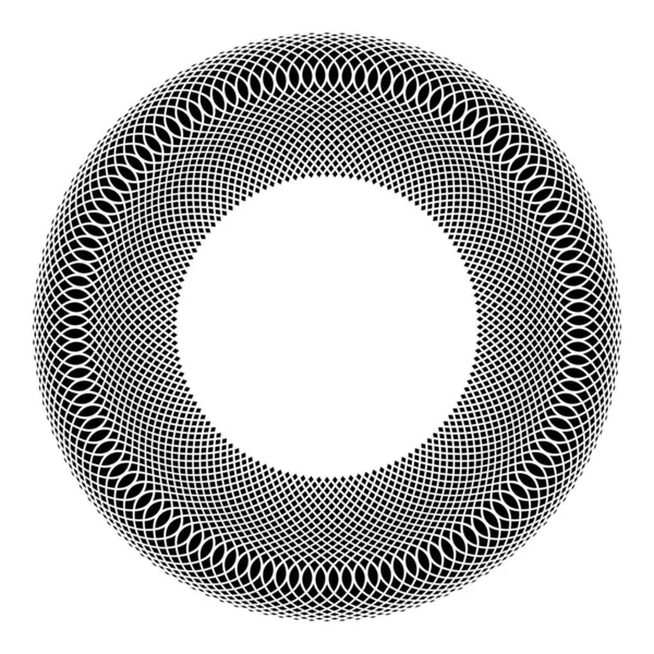 Elemento Diseño Abstracto Para Marco Circular Ilusión Arte Vectorial — Vector de stock
