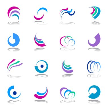 Tasarım elemanları ayarlandı. Soyut simgeler. Vektör sanatı.