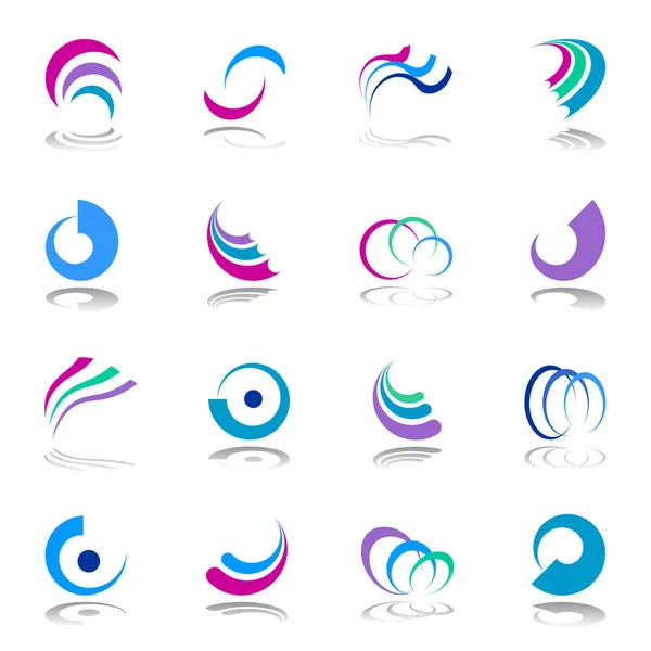 Design Elements Set Abstract Icons Vector Art — Stock Vector