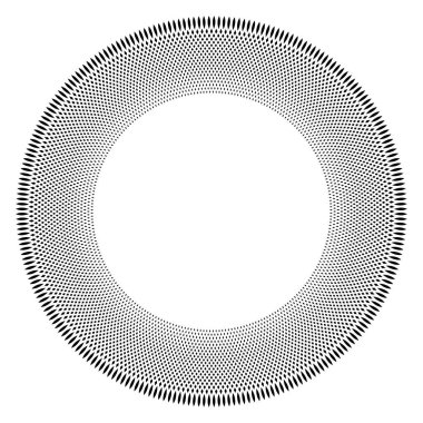 Çerçeve için soyut dekoratif geometrik çember deseni. Vektör sanatı.