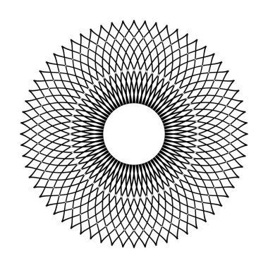 Soyut dekoratif geometrik daire deseni. Vektör sanatı.