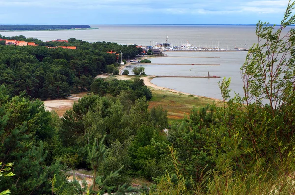 Panoramiczny Widok Kurort Nida Położony Wśród Wydm Bałtyckich Kurońskiej Wyżynie — Zdjęcie stockowe