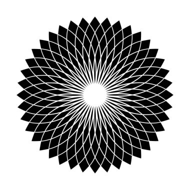 Soyut dekoratif geometrik daire deseni. Vektör sanatı.