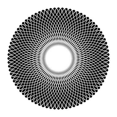 Soyut dekoratif geometrik daire deseni. Vektör sanatı.
