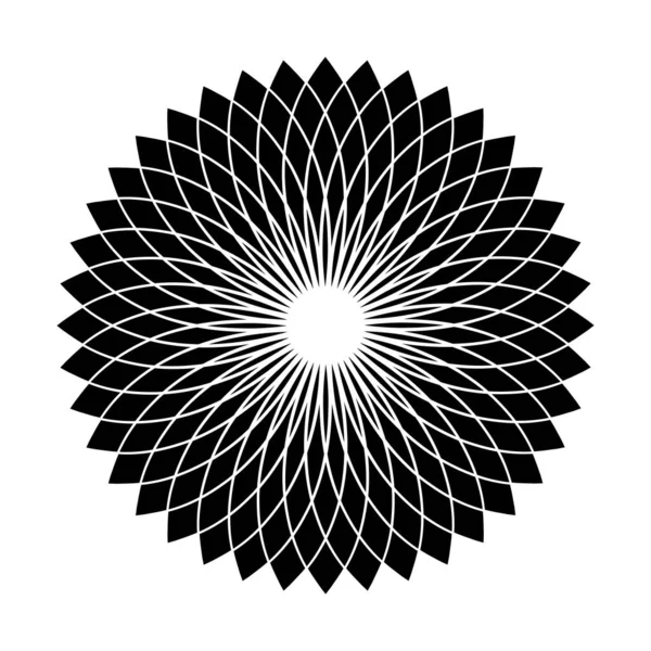 抽象装飾的な幾何学的サークルパターン ベクトルアート — ストックベクタ