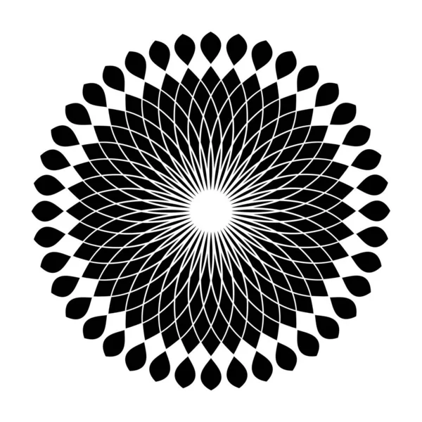 抽象装飾的な幾何学的サークルパターン ベクトルアート — ストックベクタ