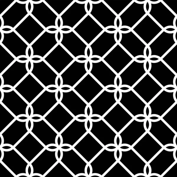 Absztrakt Zökkenőmentes Geometriai Minta Fehér Textúra Fekete Háttérrel Vektorművészet — Stock Vector