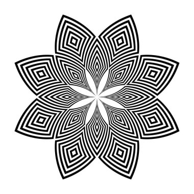 Soyut dekoratif geometrik daire deseni. Vektör sanatı.