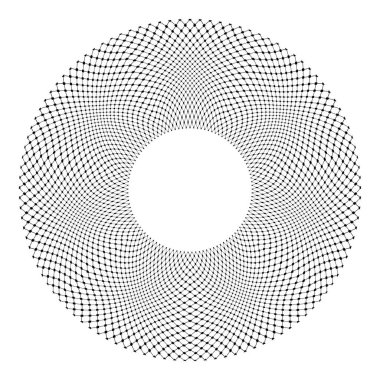 Soyut halka dantelli ağ deseni. Vektör sanatı.