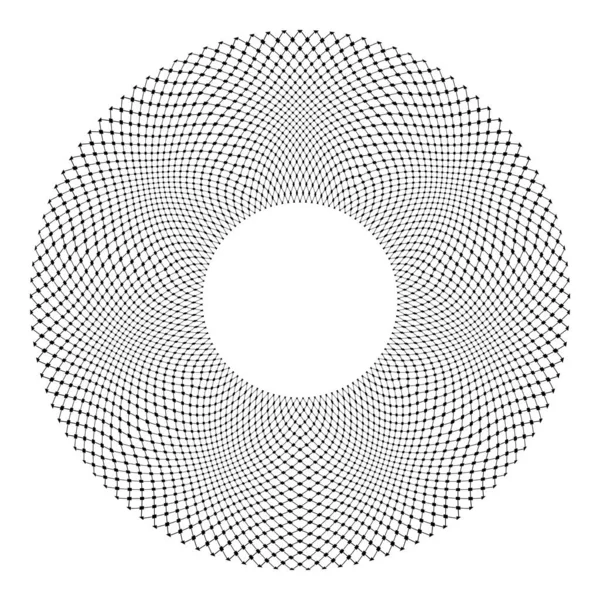 Abstraktní Kruh Krajkové Sítě Vzor Vektorové Umění — Stockový vektor