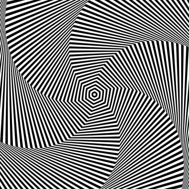 Soyut operasyon sanat tasarımında dönme hareketi illüzyonu. Vektör sanatı.