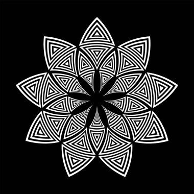 Soyut dekoratif geometrik daire deseni. Vektör sanatı.