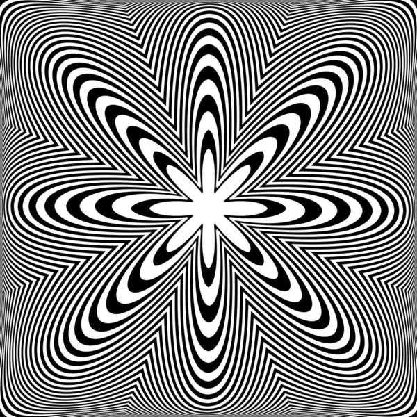 Illusion Dans Les Lignes Abstraites Art Modèle Illustration Vectorielle — Image vectorielle