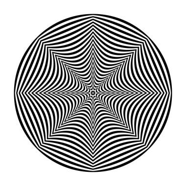 Soyut geometrik daire tasarım elementi. Çizgi deseni. Vektör sanatı.