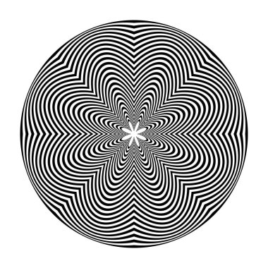 Soyut geometrik daire tasarım elementi. Çizgi deseni. Vektör sanatı.