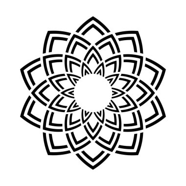 Soyut dekoratif geometrik tasarım öğesi. Vektör sanatı.