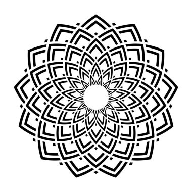 Soyut dekoratif geometrik daire deseni. Vektör sanatı.