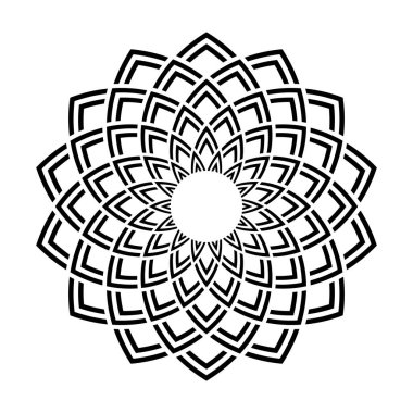 Soyut dekoratif geometrik daire deseni. Vektör sanatı.