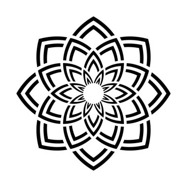 Soyut dekoratif geometrik tasarım öğesi. Vektör sanatı.