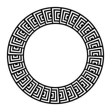 Yuvarlak çerçeve için soyut geometrik dairesel tasarım ögesi. Vektör sanatı.