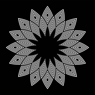 Soyut dekoratif geometrik daire deseni. Vektör sanatı.