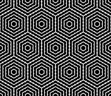 Soyut dikişsiz geometrik altıgen desen ve doku. Vektör sanatı.