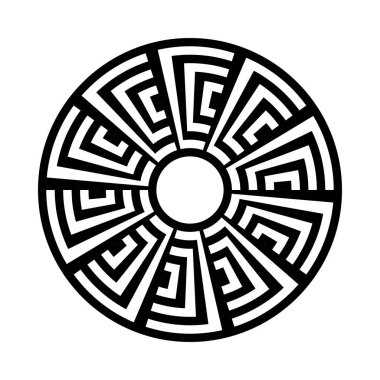 Soyut geometrik dairesel tasarım elemanı. Vektör sanatı.