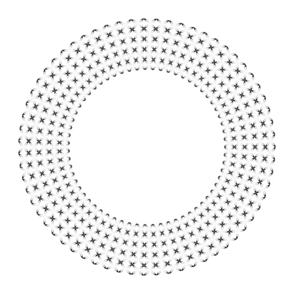 Абстрактный Декоративный Геометрический Элемент Оформления Круглой Рамки Векторное Искусство — стоковый вектор