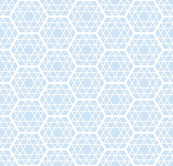 Абстрактні Безшовні Геометричні Шестикутники Трикутники Синій Візерунок Текстура Векторне Мистецтво — стоковий вектор