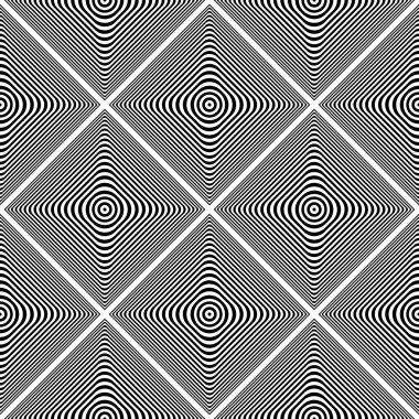 Kusursuz geometrik köşegen kontrol edilmiş operasyon sanat modeli. Üç boyutlu illüzyon etkisi. Çizgi dokusu. Vektör illüstrasyonu.