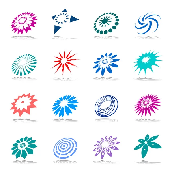 Design Elements Set Abstract Icons Vector Art — Stock Vector