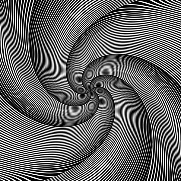 Illusion Vortex Circular Rotation Movement Lines Texture Vector Art — Stock Vector