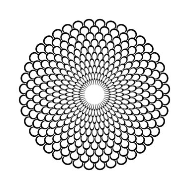 Soyut dekoratif çember deseni. Vektör sanatı.