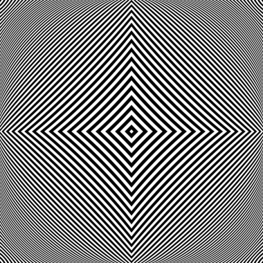 Soyut geometrik operasyon sanat tasarımı. Çizgi deseni. Üç boyutlu illüzyon. Vektör illüstrasyonu.