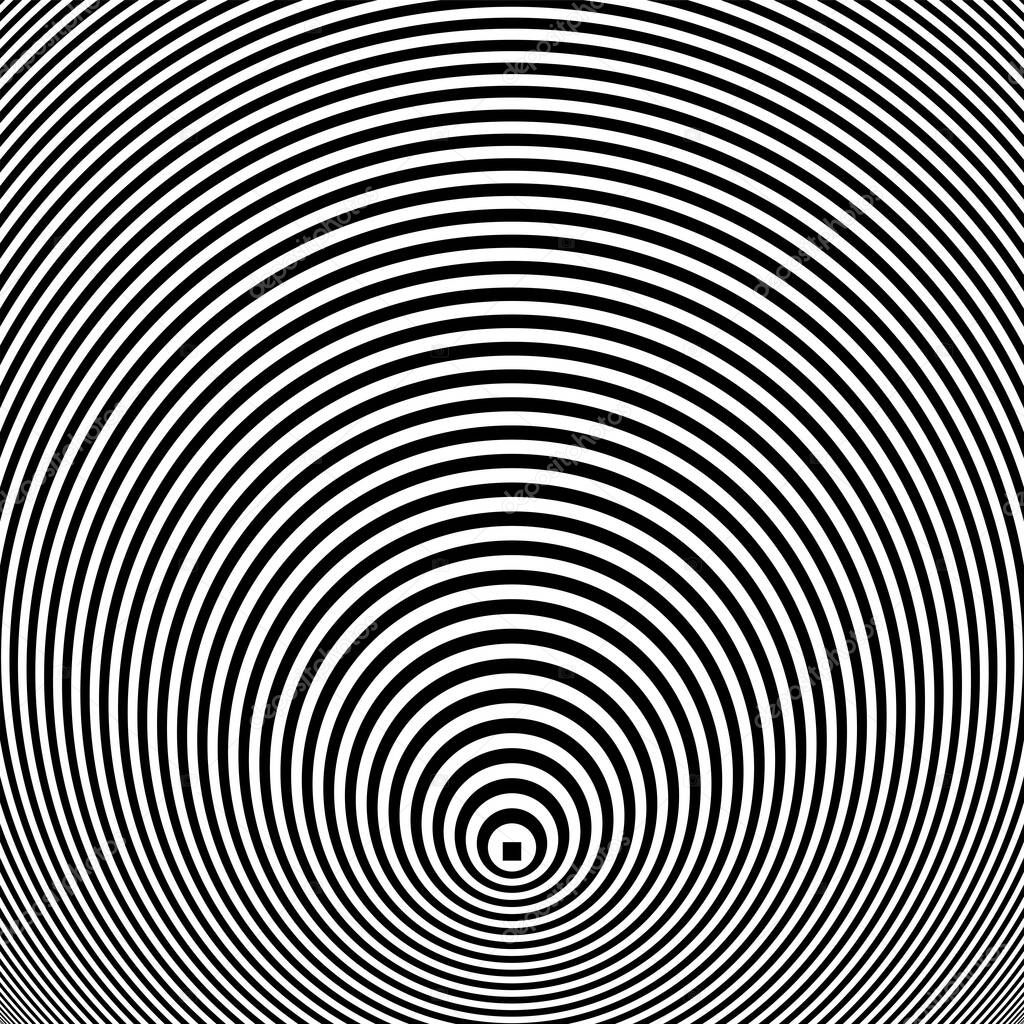 Concentric rings pattern. Lines texture. Vector art.