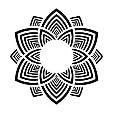 Soyut çiçek deseni. Dekoratif tasarım öğesi. Vektör sanatı.