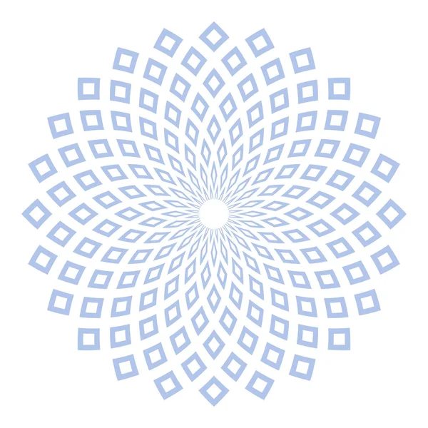 Abstrakte Dekorative Geometrische Kreis Blaues Muster Vektorkunst — Stockvektor