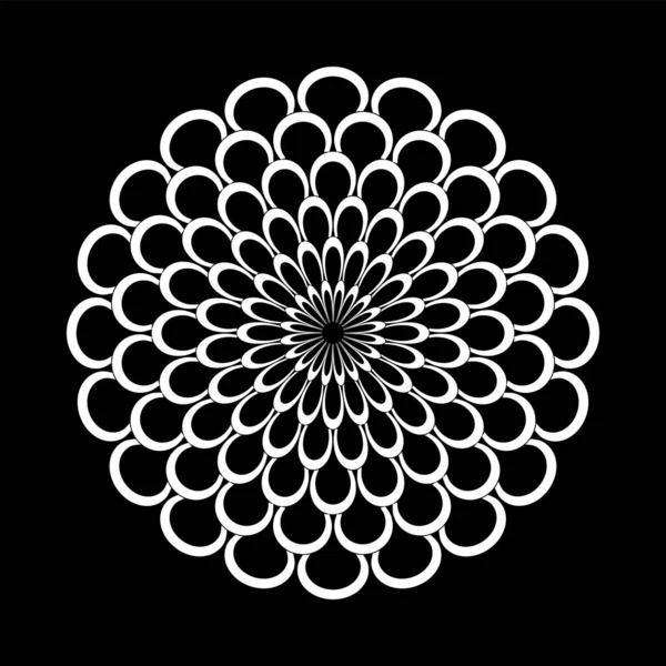 Абстрактне Декоративне Коло Квітковий Візерунок Векторне Мистецтво — стоковий вектор