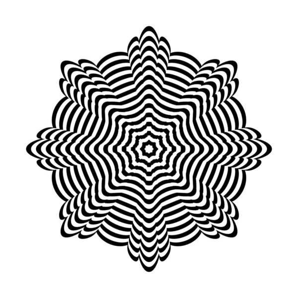 Operasyon sanat tasarım elementi. Çizgili çizgiler daire şeklinde. Vektör illüstrasyonu.