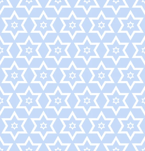 抽象的なシームレスな幾何学的な青い星のパターン ベクトルアート — ストックベクタ
