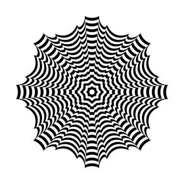 Operasyon sanat tasarım elementi. Çizgili çizgiler daire şeklinde. Vektör illüstrasyonu.